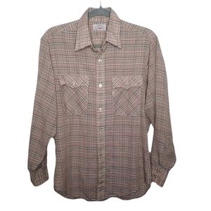 Vintage Levi's plaid button down shirt ling sleeves red blue M